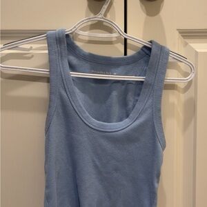 Abercrombie & Fitch Soft Blue Ribbed Top